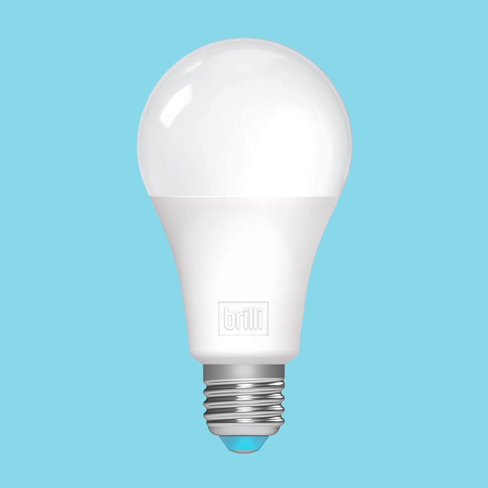 light bulb, blue background