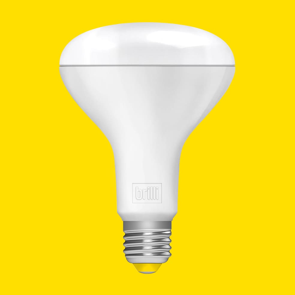 br30 bulb, yellow background